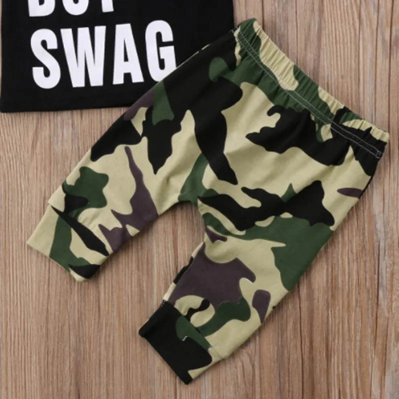 2pcs Baby Boy Camo Clothes Set Newborn Kids T-shirt Tops+Pants Leggings Outfit Toddler Summer |