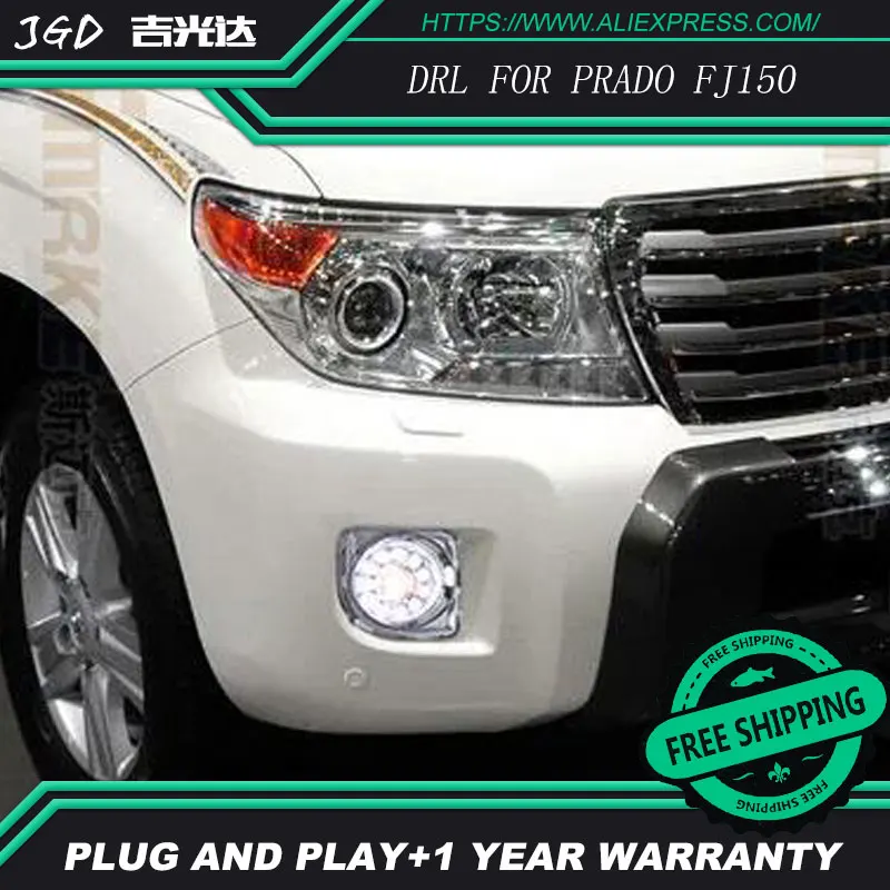 Лидер продаж! 12 В 6000k светодиодный дневный ходовой светильник DRL для Toyota Prado FJ150 LC150