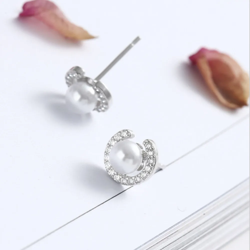 Милые новые модные ювелирные изделия с буквами CC жемчужные серьги гвоздики для