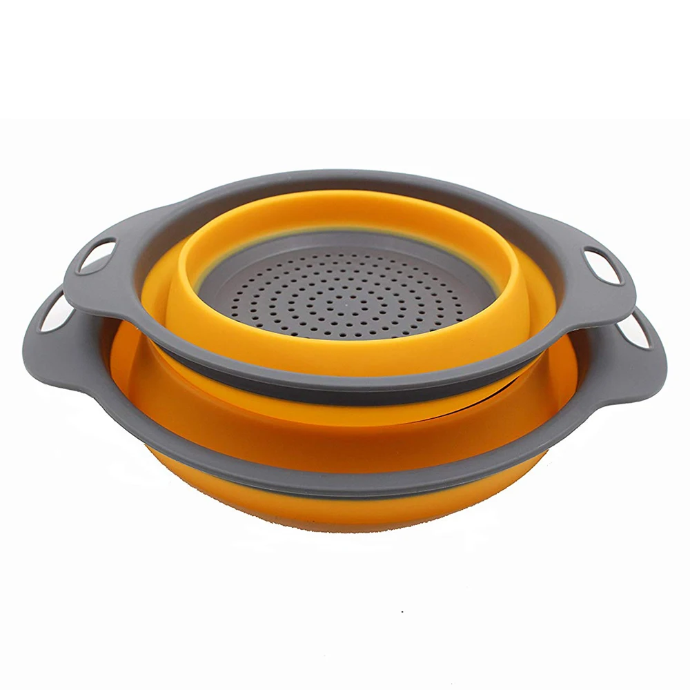 Набор дуршлагов 2 складной кухонный измельчитель размера (11 45 &quotи 9 65&quot) идеально