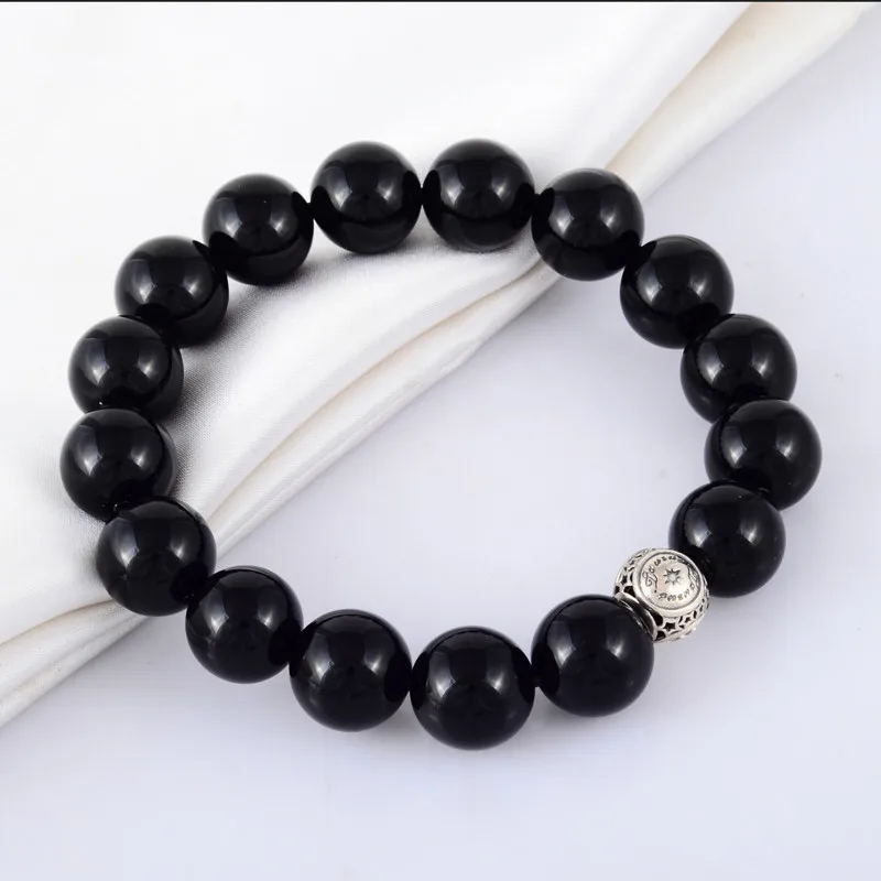 Мужские браслеты из натурального черного оникса с бусинами|bracelets for|onyx bead braceletbead