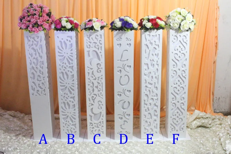 

Free Shipping 8Pcs/lot 115*20*20cm Luxury Wedding Column&Banquet Carved Pillar/Road Lead Stand Wedding Decoration