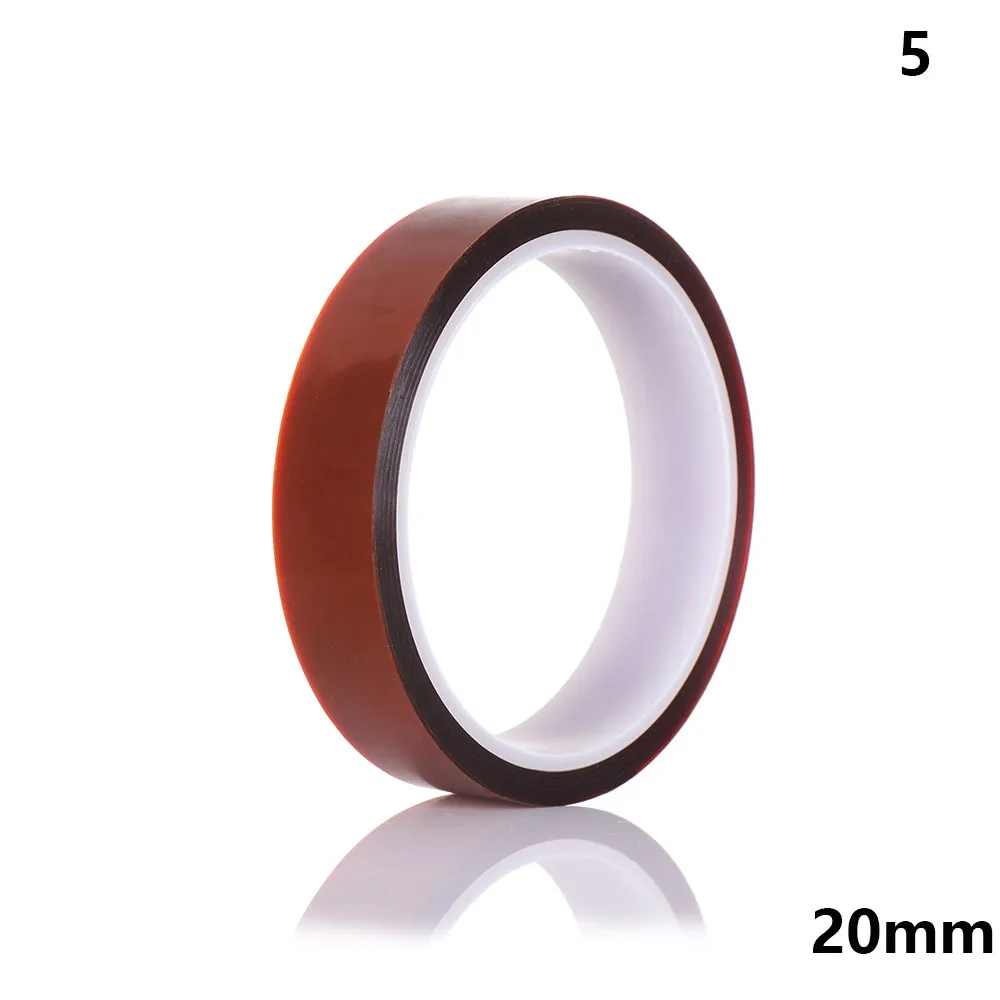 20mm 1 шт Высокое Температура нагревательная лента теплоизоляционная лента полиамидная клейкая изоляционная клейкая лента 3D печатная плата защиты - Цвет: 20mm