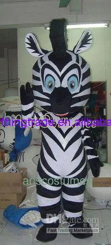 Hot sale 2014 Adult zebra mascot costume fancy dress costumes animal party | Тематическая одежда и униформа