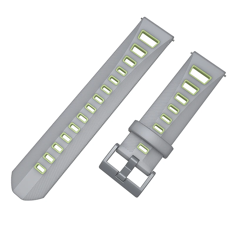 Grey Green Mijobs силиконовый браслет Amazfit GTS Correa Stratos 2 Smartband 20 мм 22 мм Soprt для Xiaomi Huami Amazfit Bip напульсники - Цвет: Grey Green