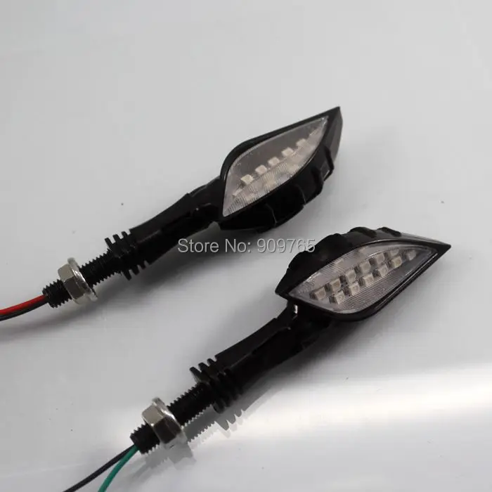 Для мотоцикла Honda черные Светодиодные поворотники Kawasaki Yamaha R1 R6 YZF Vulcan VN 500 750 800 Shadow