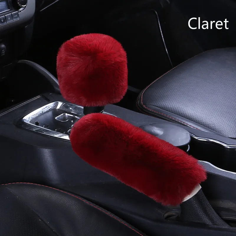 Нильский зимний Искусственный Кролик плюшевый чехол крышка ручного тормоза