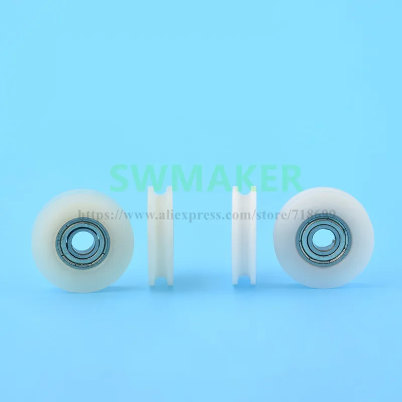 SWMAKER 6*27*7 мм U-образный паз ролик вогнутый Круглый нейлоновый мешок пластиковый
