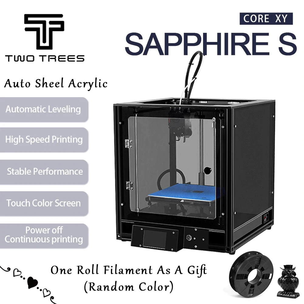Two Tress Sapphire S Autoleveling Desktop 3d Printer CoreXY Structure High Speed Stampante Linear Guide Rail Shell | Компьютеры и офис