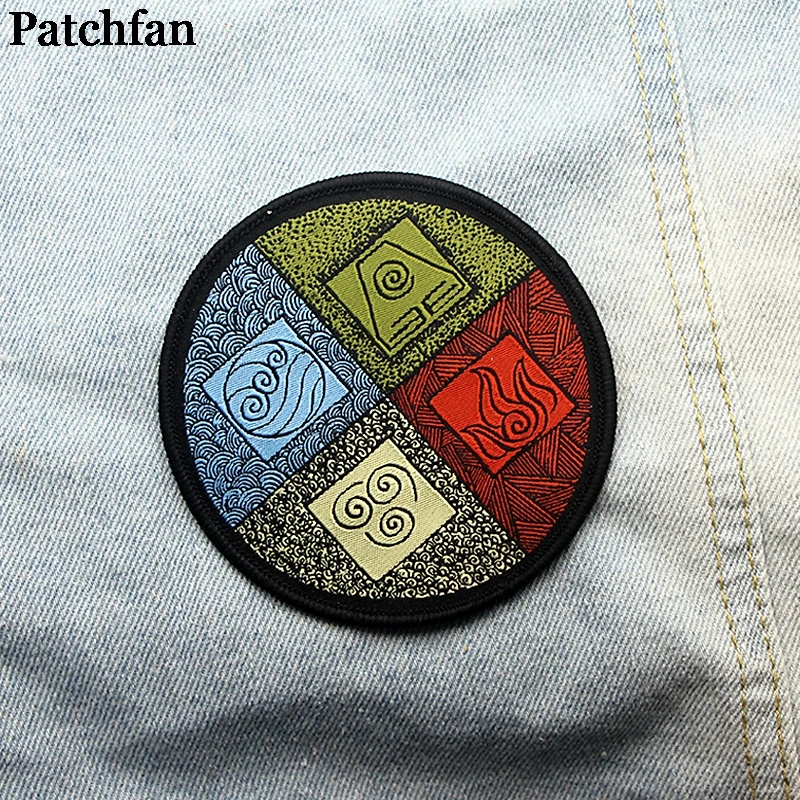 20 шт./лот Patchfan Аватар "Повелитель стихий" Аппликация термонаклейки рубашка одежда с вышивкой стикеры нашивка для одежды A2132
