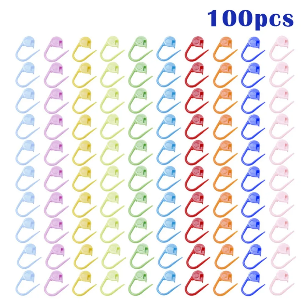 100 шт./лот пластиковый фломастер с фиксацией Цветные булавки кольцевые маркеры