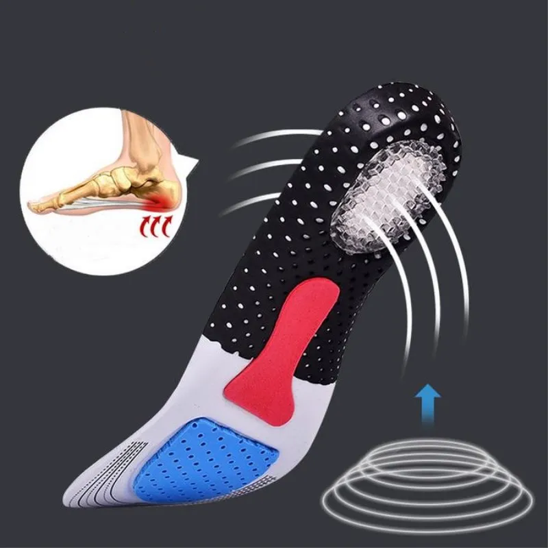 1 Pair Silicone Gel Plantar Fasciitis Insoles Great Running Sport Shock Absorption Pads For Men &amp Women | Дом и сад