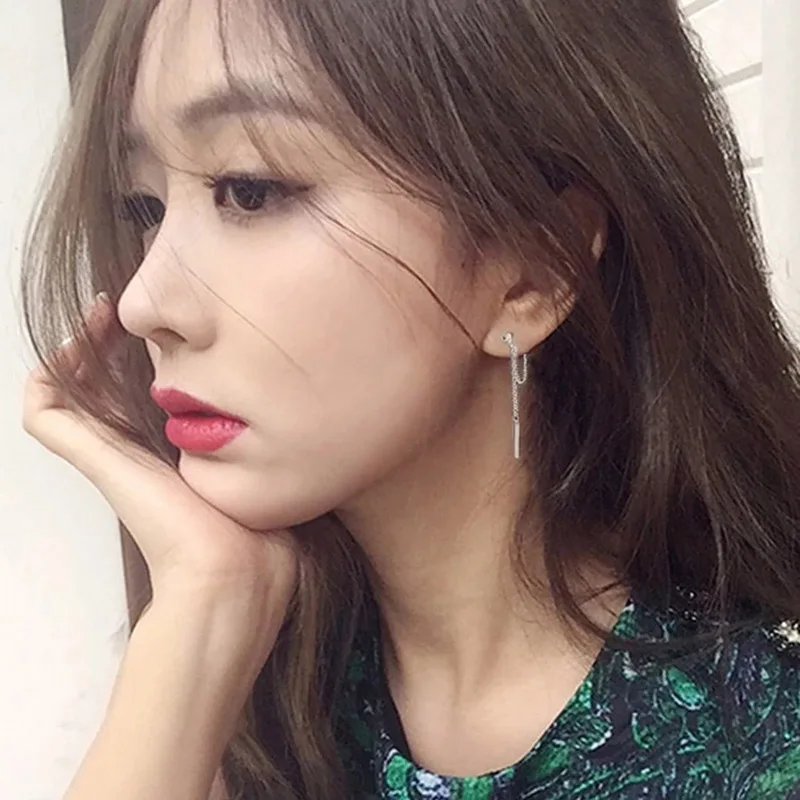 Длинные серьги в Корейском стиле с кисточками цепочка ретро женские массивные