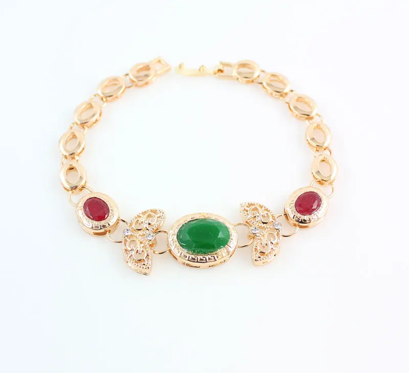 Новое поступление зеленые красные стразы в форме капли воды ожерелье серьги