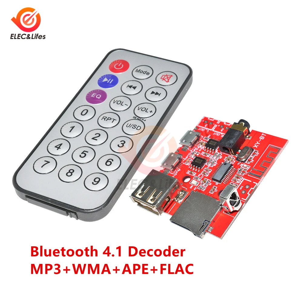 Беспроводной Bluetooth MP3 декодер плата BLE 4 1 автомобильный динамик аудио приемник без