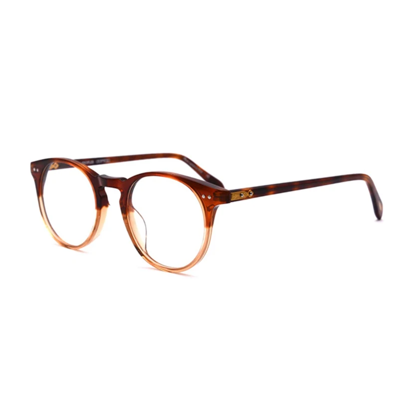 Color matching Круглые стильные оптические очки OV5256 близорукость очки для чтения оправа для мужчин и женщин sir О 'Мэлли ретро очки оправа - Цвет оправы: Color matching