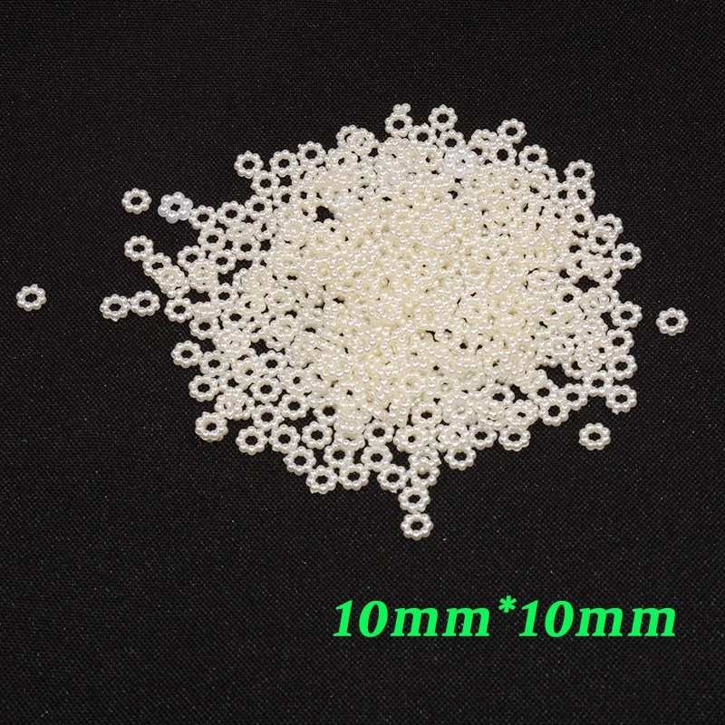 

New 200pcs/Lot Seed Beads Pearl ABS Resin Flatback Simulation Pearl Beads DIY Half Cabochon Flat Garment DIY Sewing Accesories
