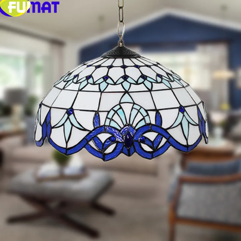 Подвесной светильник FUMAT Tiffanylamp светодиодный подвесной из витражного стекла для