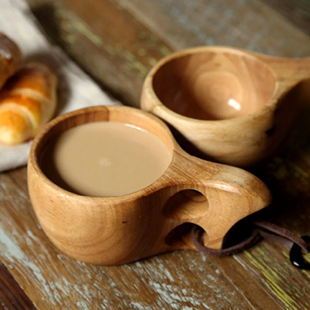 Экологически чистые Не Воск Дерево Кружка Молока Портативный Чай Кофейные Чашки