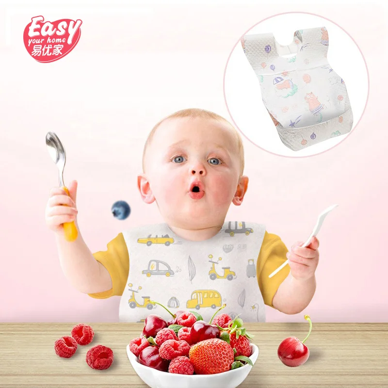 20 шт./партия одноразовые водонепроницаемые нетканые нагрудники для малышей