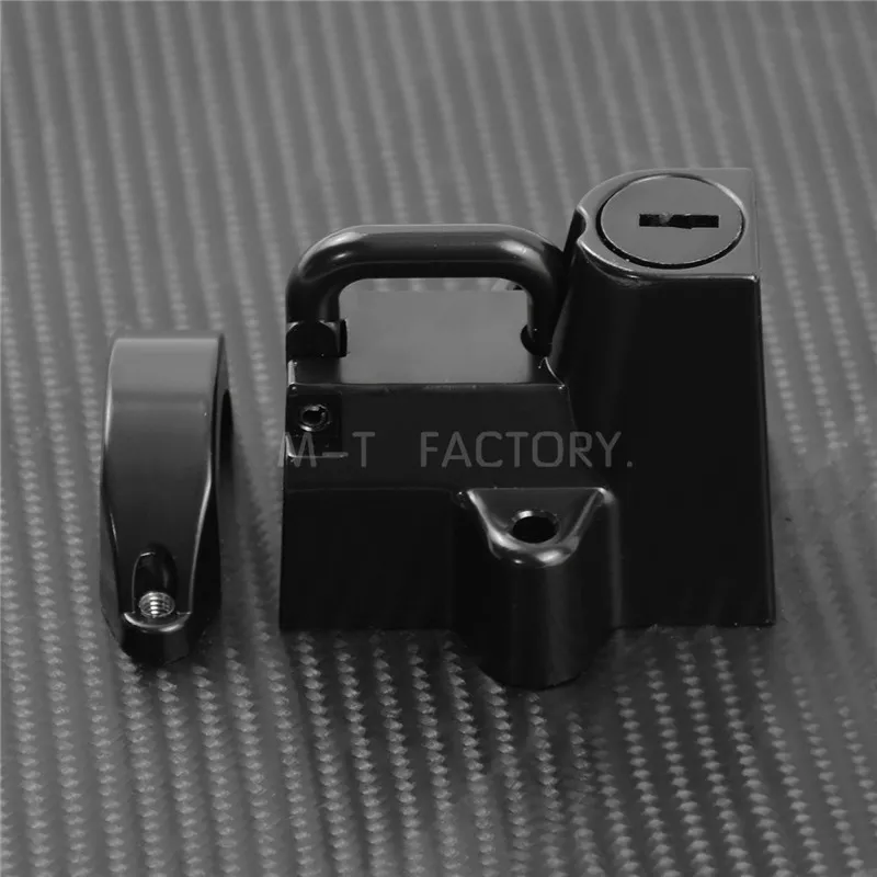 Motorcycle Universal Black Handlebar Shelf Bar Tube Helmet Lock Steel For Harley With 7/8&quot to 1-1/4&quot Tubing Bars | Автомобили и