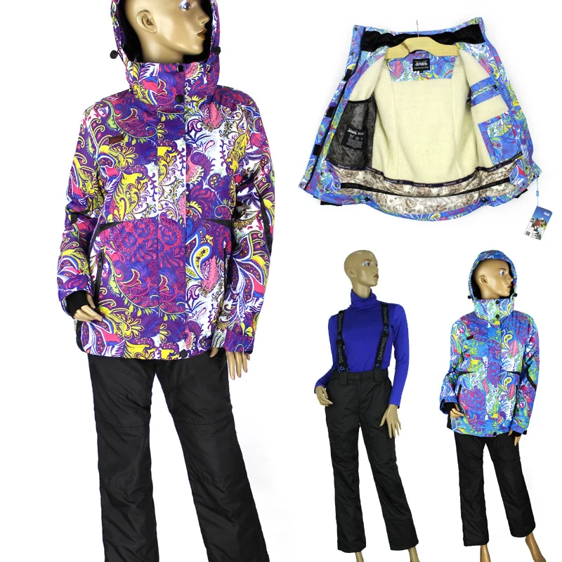 2018 Женская куртка + брюки ветрозащитная Водонепроницаемая теплая одежда с