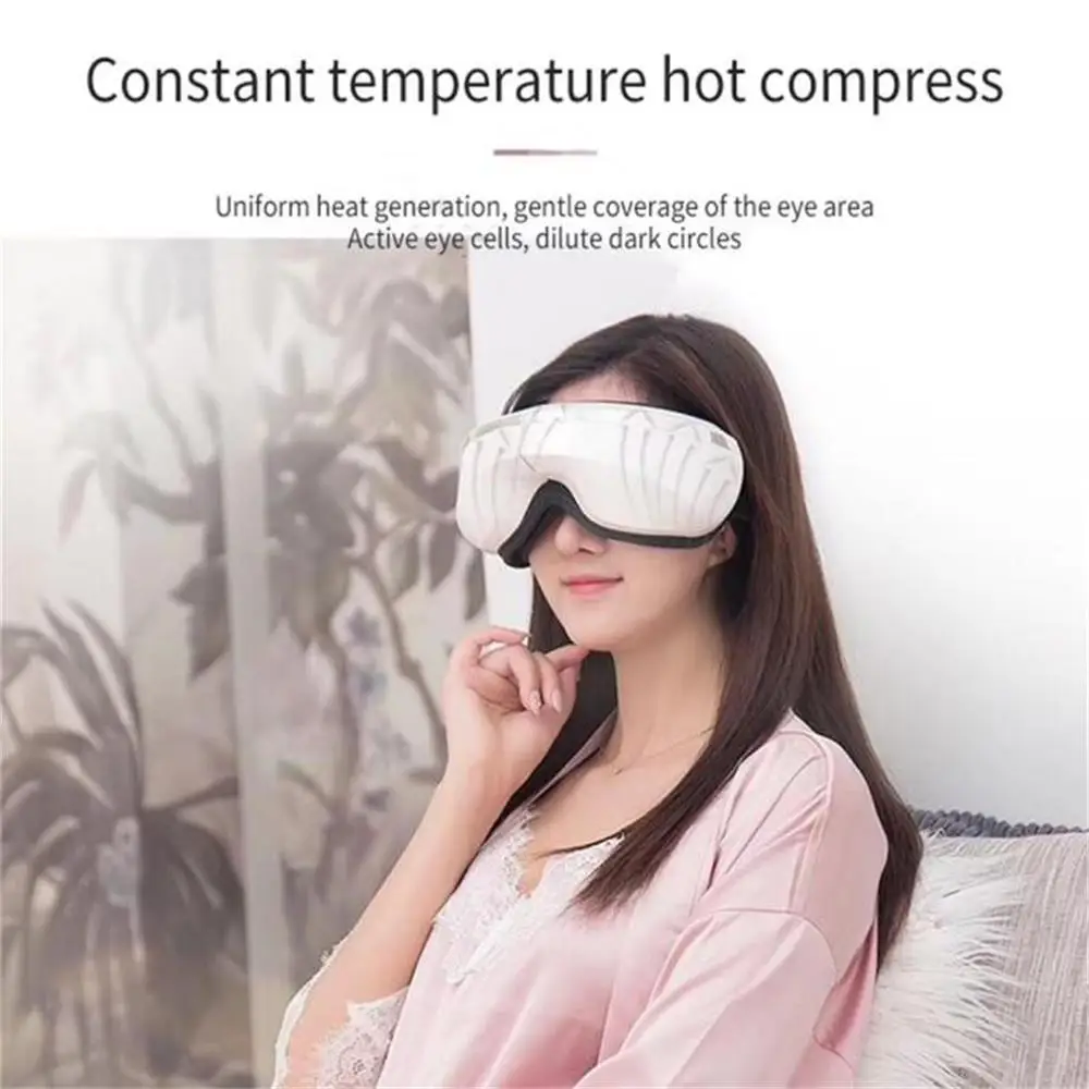 Bluetooth Wireless Eye Massager Air Compression Massage with Music Smart Heated Goggles Anti Wrinkles Care | Красота и здоровье