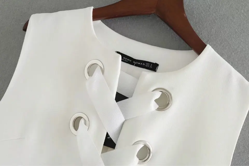 2017 г. женские на шнуровке Длинный жилет Повседневная талии пальто с разрезом