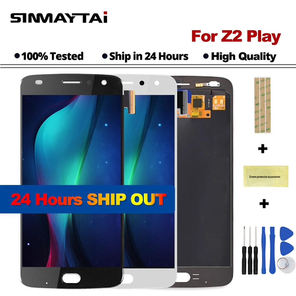5 ''ЖК дисплей для Motorola MOTO Z2 Play сенсорный экран XT1070 Moto дигитайзер Запасные