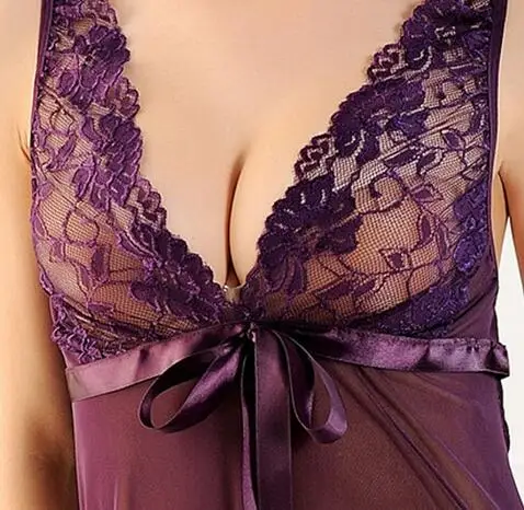 Sexy сексуальные кружевные Большие размеры женские вещи для сна ночная рубашка без рукавов тонкие повседневные ночные рубашки для девочек с стринги