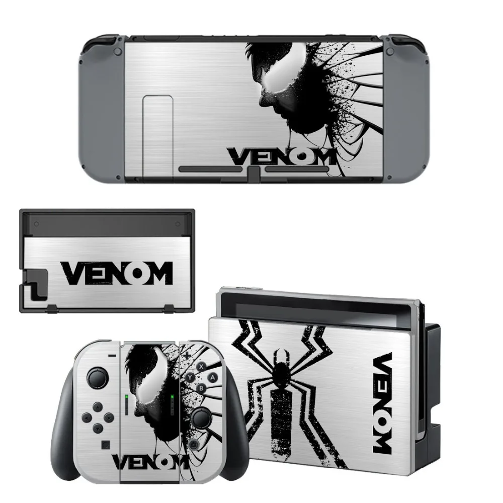 Виниловые наклейки на кожу Venom наклейка для консольный переключатель Nintendo и Joy-Con