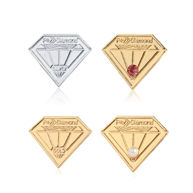 Высококачественная жемчужная брошь модная буквенная многоугольная бурильная