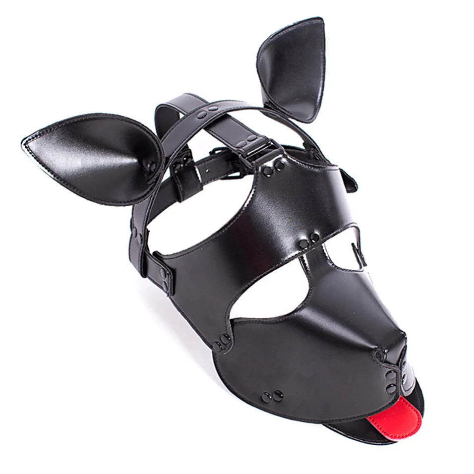 Соблазнительная маска бандаж camaTech с полным капюшоном для собак из искусственной