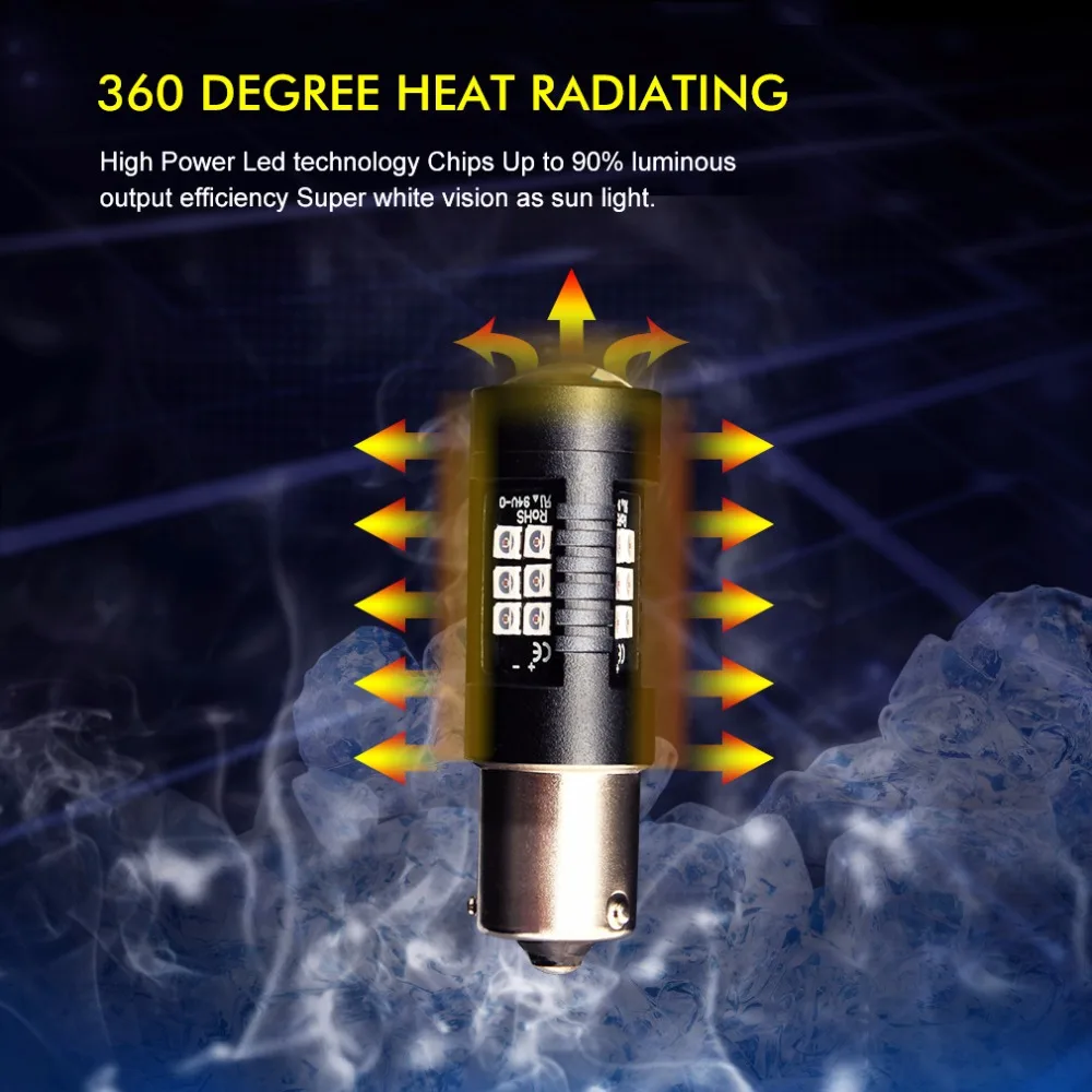 2 шт. светодиодсветодиодный лампы PY21W BAU15S 1156 21 SMD|car light|car amber lightslight 24v |