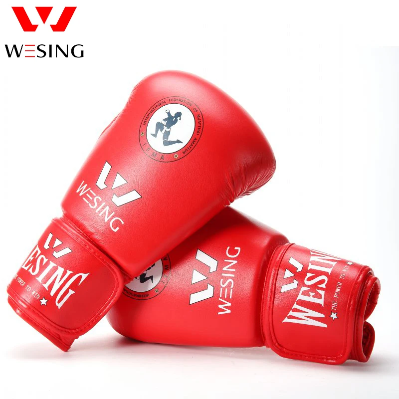 Фото Перчатки из микрофибры weiing IFMA Muay Thai, для тренировок и соревнований, боксерские перчатки, 10 унций №3