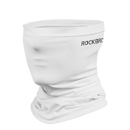 Белый ROCKBROS Солнцезащитная маска для лица для велоспорта UV400 впитывает пот дышащая бандана мульти Пешие прогулки Мотоцикл Велосипед Половина маска для лица - Цвет: Белый