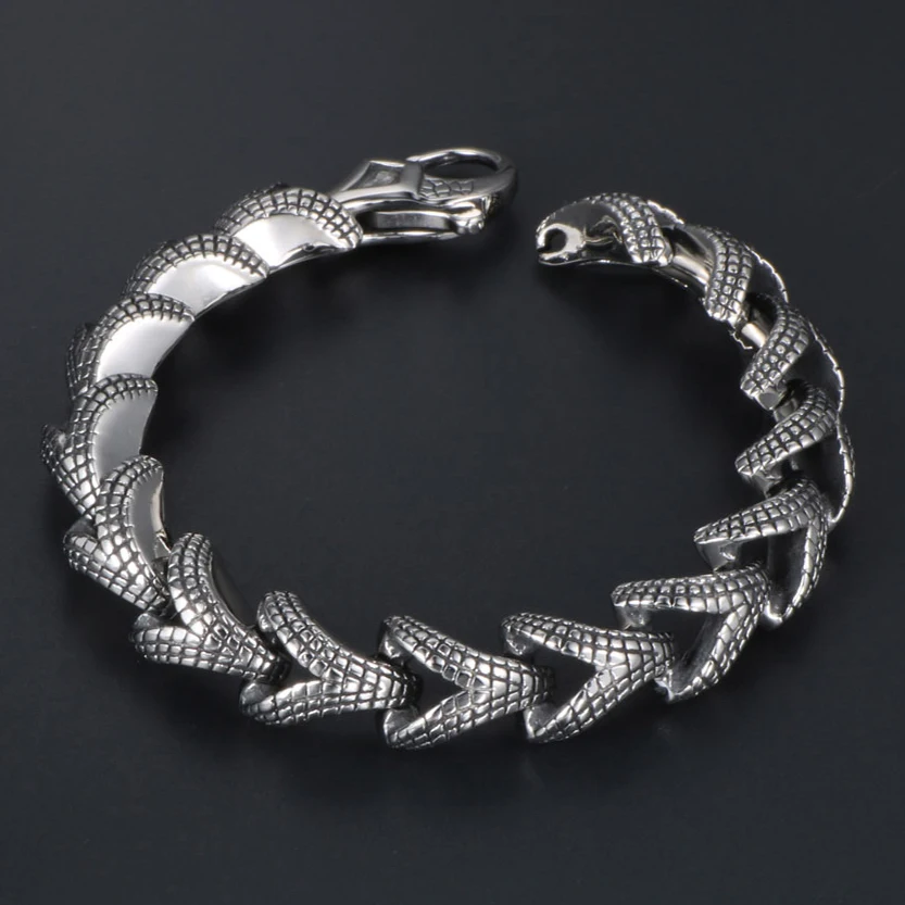 Классные рыбные весы браслет цепочка из нержавеющей стали мужской для мальчиков