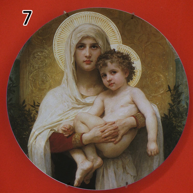 Керамическая настенная тарелка с изображением Иисуса для молитвы | Дом и сад