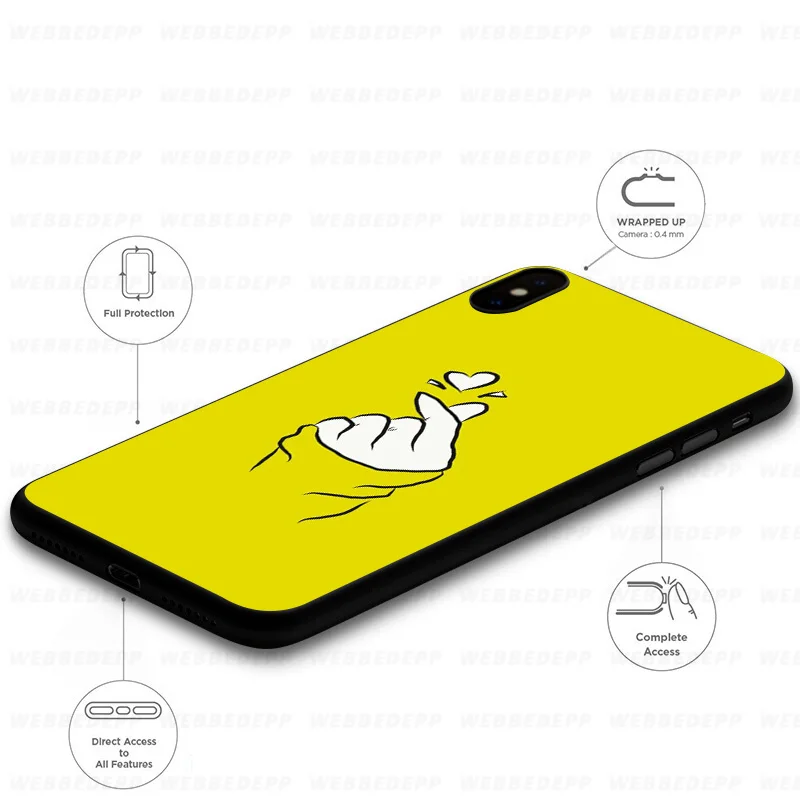 Мягкий чехол WEBBEDEPP Love on finger Kpop для Huawei Mate Honor 20 6A 7A 7C 7X 8 9 9X 10 View Lite Pro 30 |