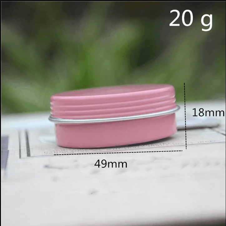 20 g pink 50 pcs 50 шт. розовый, алюминиевый пустой баночка маленькая свеча Comfrey упаковка банка образец Подарочная бутылка крем блеск для губ косметический контейнер - Цвет: 20 g pink 50 pcs