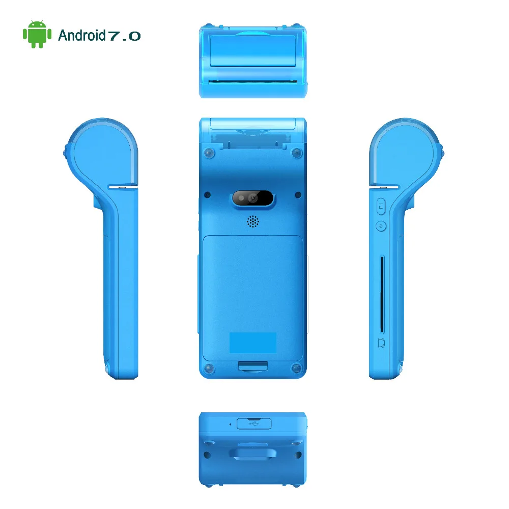 5 &quotБеспроводная умная портативная Android 7 0 POS терминальная система с NFC 4G PCI и EMV 1D /
