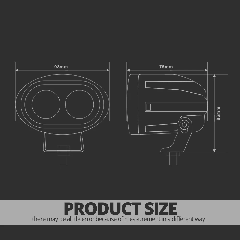 Бесплатная доставка пара 20 Вт точечная Светодиодная рабочая лампа 6D