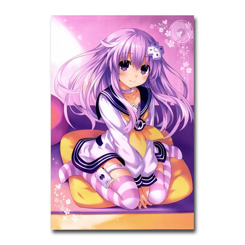 Художественный шелк или холст печать Нептун Hyperdimension Neptunia плакат 13x20 24x36 дюймов для украшение комнаты-001 - Цвет: Picture 7