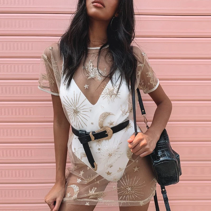 Пляжная одежда Bikinx накидка с длинным рукавом прозрачная купальник кимоно лето 2019