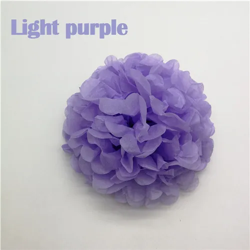 Light purple 15 шт. " 6" "(10 см 15 см 20 см) помпоны из оберточной бумаги свадебные декоративные разноцветные шары Свадебная вечеринка украшение дома - Цвет: Light purple