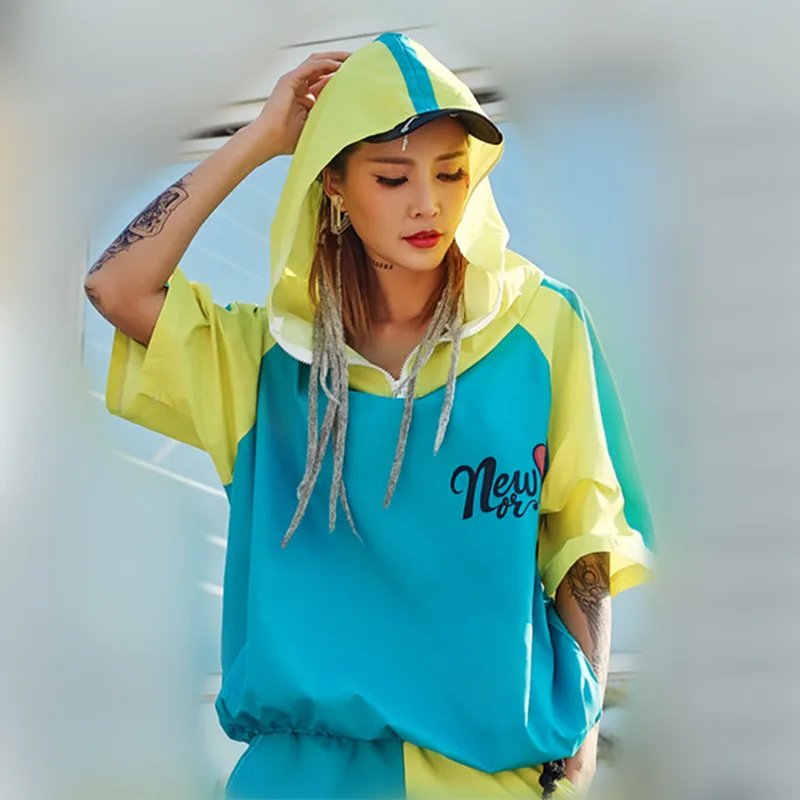 Женская толстовка с капюшоном just.be.never пуловер коротким рукавом в Корейском стиле