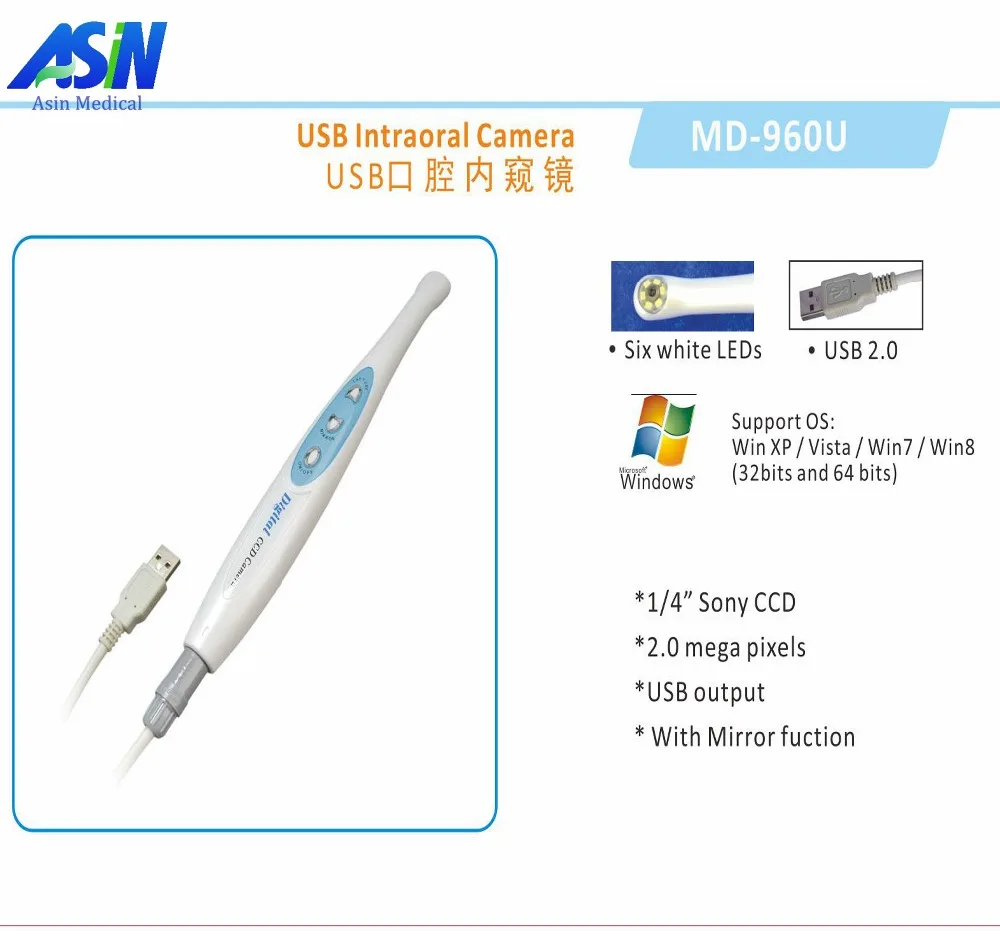 

Горячая новинка MD960U Стоматологическая внутриоральная камера USB Sony CCD автоматическая фокусировка внутриоральная камера 6 светодиодов стома...