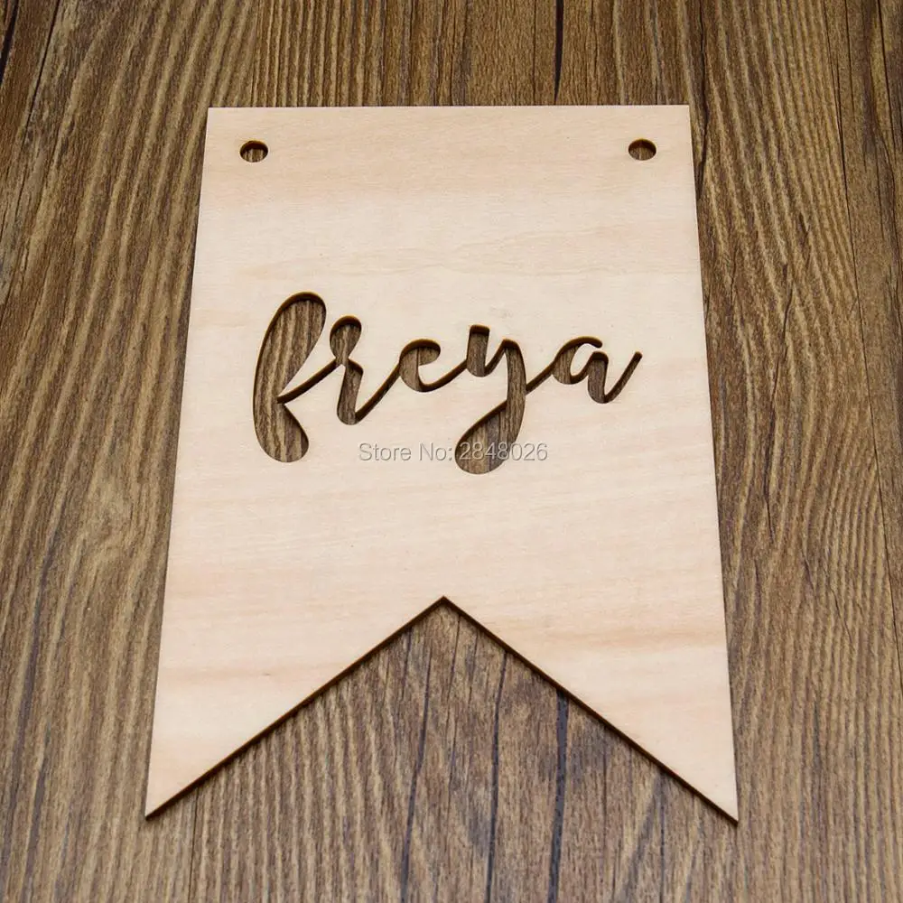Personalized Wooden Flag Sign Laser Cut wall decor with name bedroom plaque Child room | Дом и сад