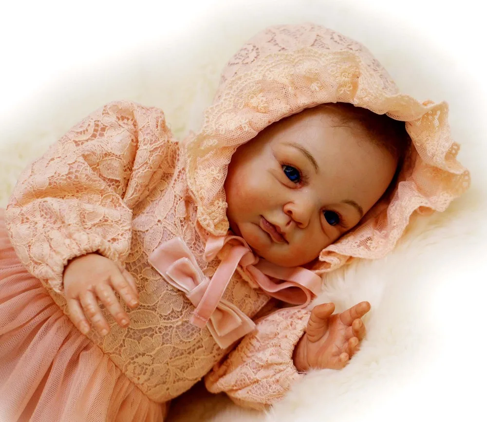

Кукла reborn, силиконовая, 22 дюйма, 100% ручной работы