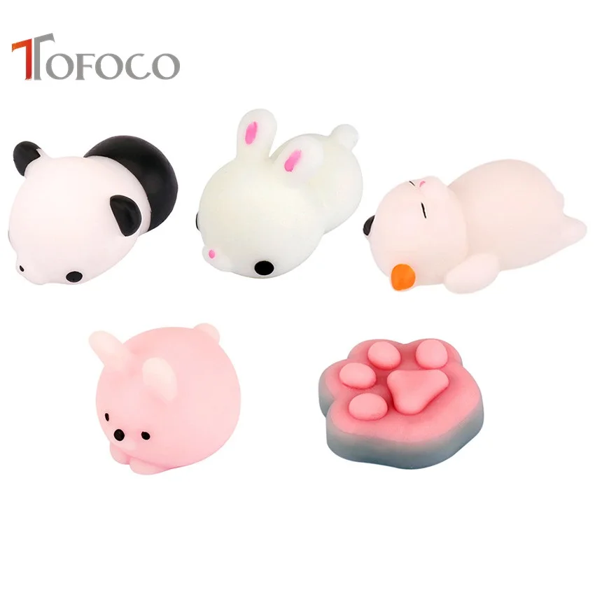 TOFOCO антистресс забавные мягкие PU squishies свинья кошка Животные мягкими Squeeze игрушка